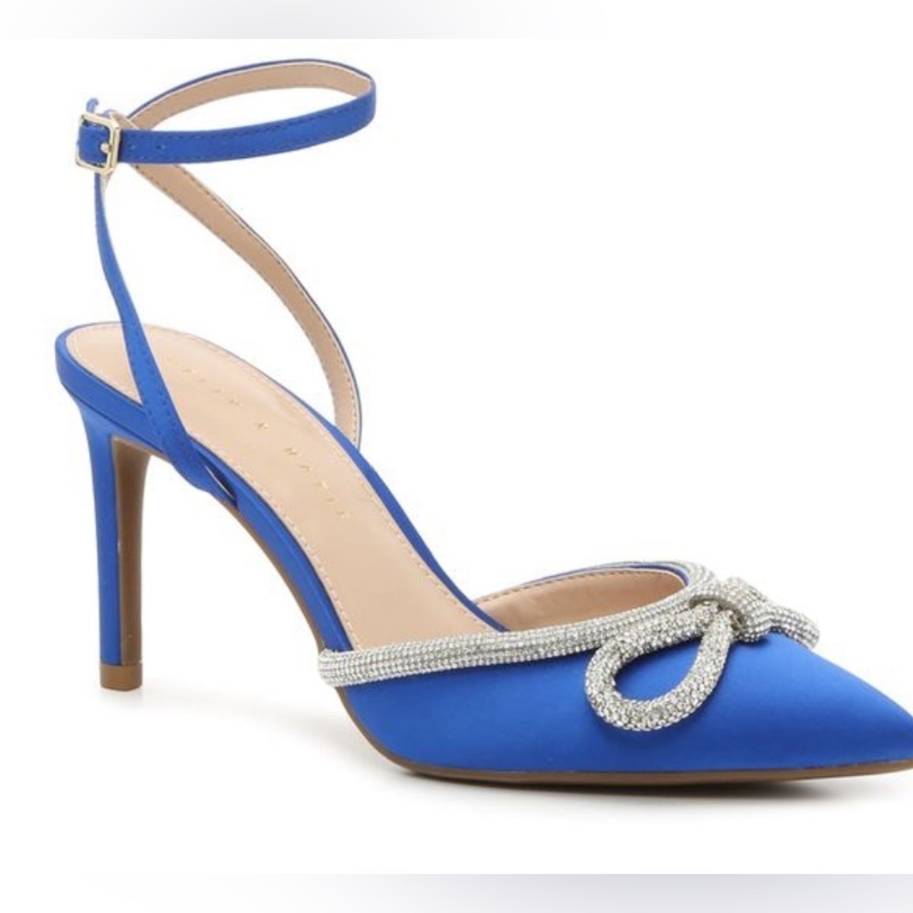 Kelly & Katie Blaken Satin Rhinestone Heels – Size 9.5